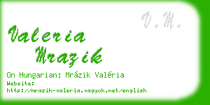 valeria mrazik business card