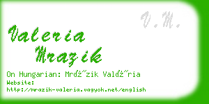 valeria mrazik business card